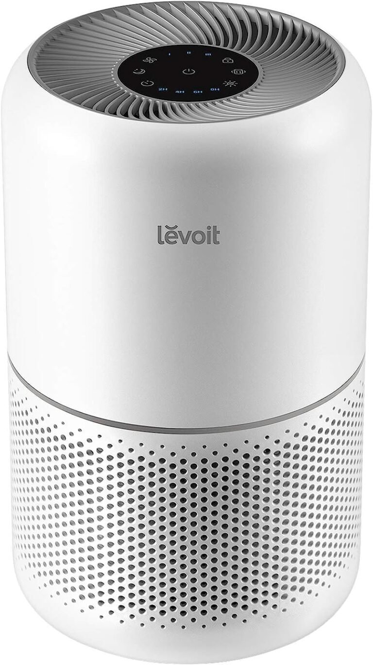 LEVOIT Air Purifier for Home Allergies and Pets Hair Smokers in Bedroom, H13 True HEPA Filter, 24db Filtration System Cleaner Odor Eliminators, Remove 99.97% Dust Smoke Mold Pollen, Core 300, White | Covers Up to 1073 ft², 3-in-1 Filter with HEPA Sleep Mode, Remove Pollen Smoke Pet Odor, AHAM VERIFIDE, Core300-P, White