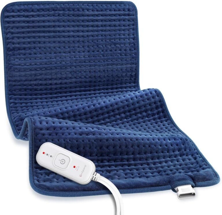 Comfytemp Extra Large Heating Pad for Back & Period, 33”x 17” King Size FSA Eligible Pack, Birthday Gifts for Women Men Mom Dad, HSA Electric XL Heat Wrap for Body/Shoulder/Neck/Knee, Washable, Blue